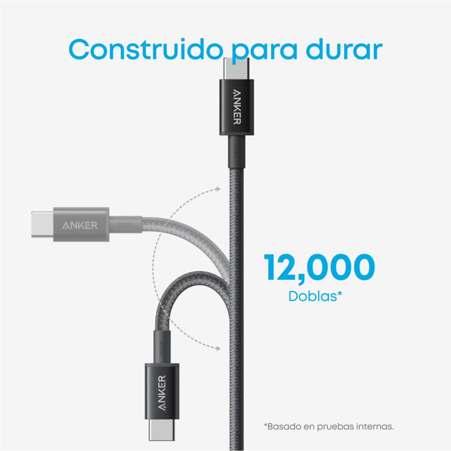 CABLE USB-C A USB-C ANKER CARGA RAPIDA 60W 1M NEGRO - 4