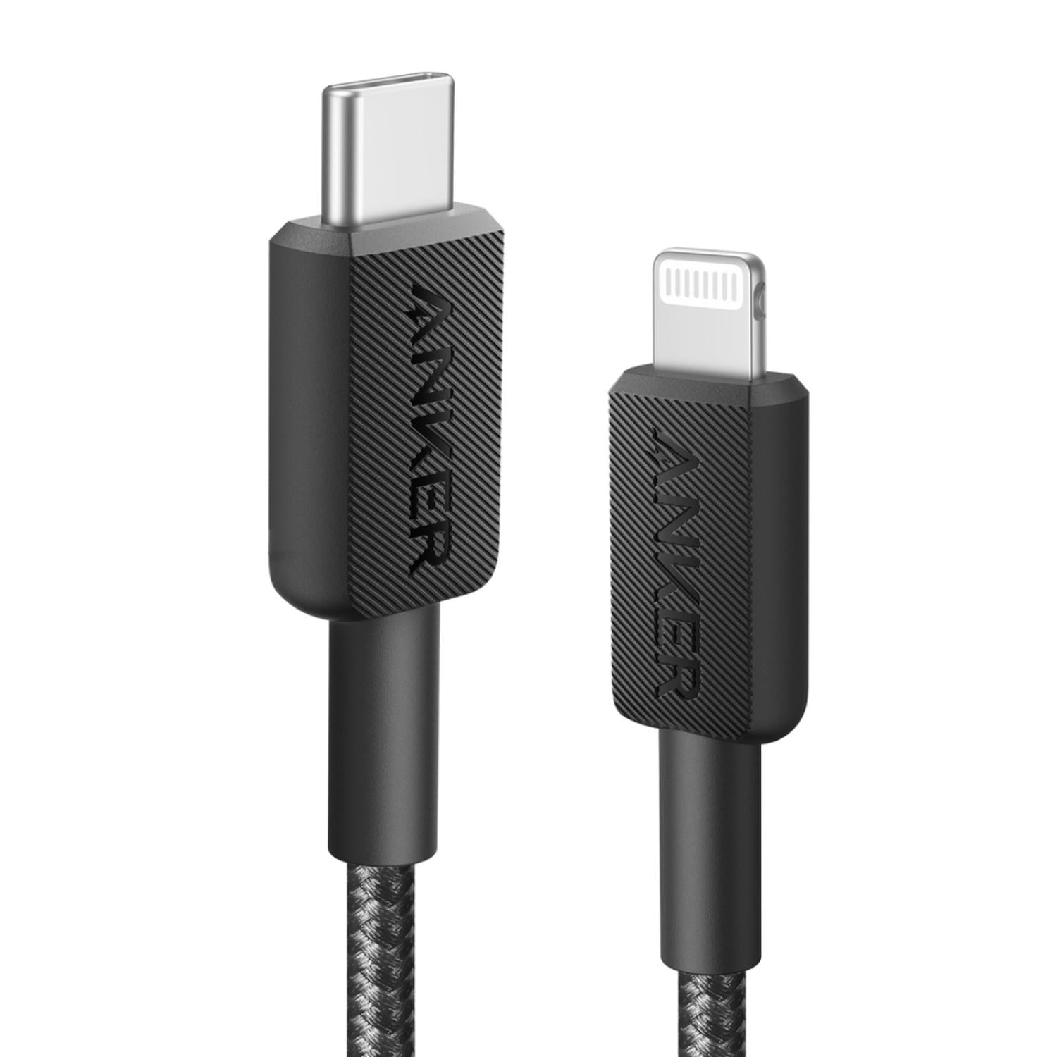 CABLE USB-C A LIGHTNING ANKER CARGA RAPIDA 60W 1M NEGRO - 1