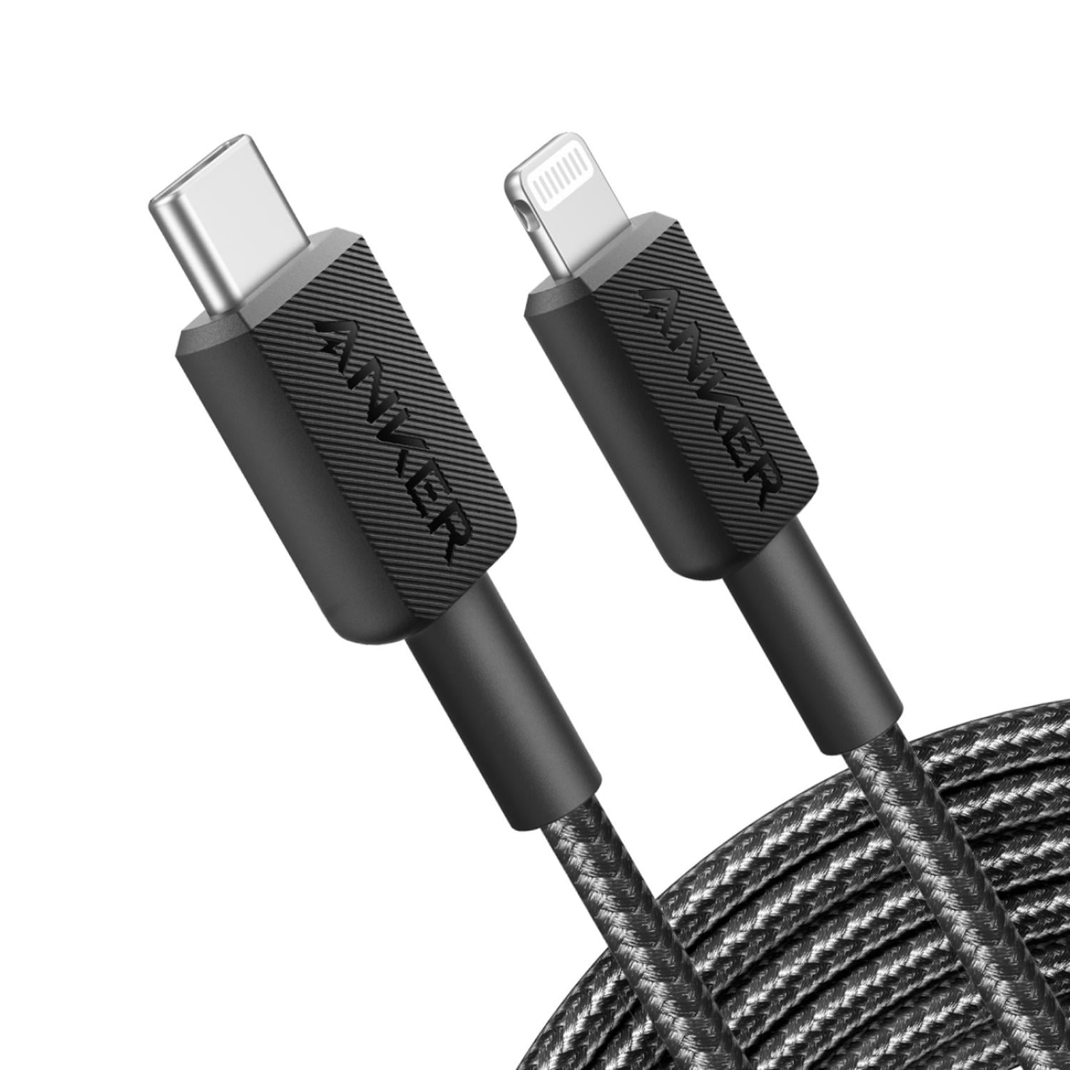 CABLE USB-C A LIGHTNING ANKER CARGA RAPIDA 60W 1M NEGRO - 2