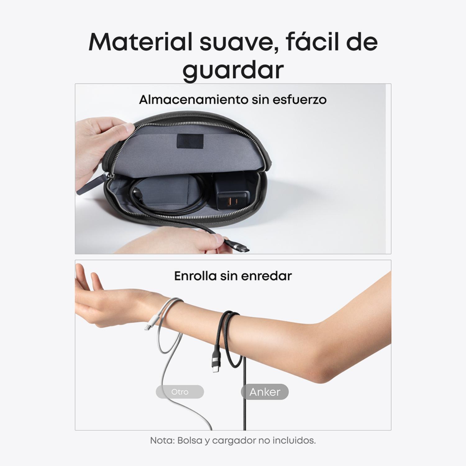 CABLE USB-C A USB-C ANKER CARGA RAPIDA 240W 1M NEGRO - 3
