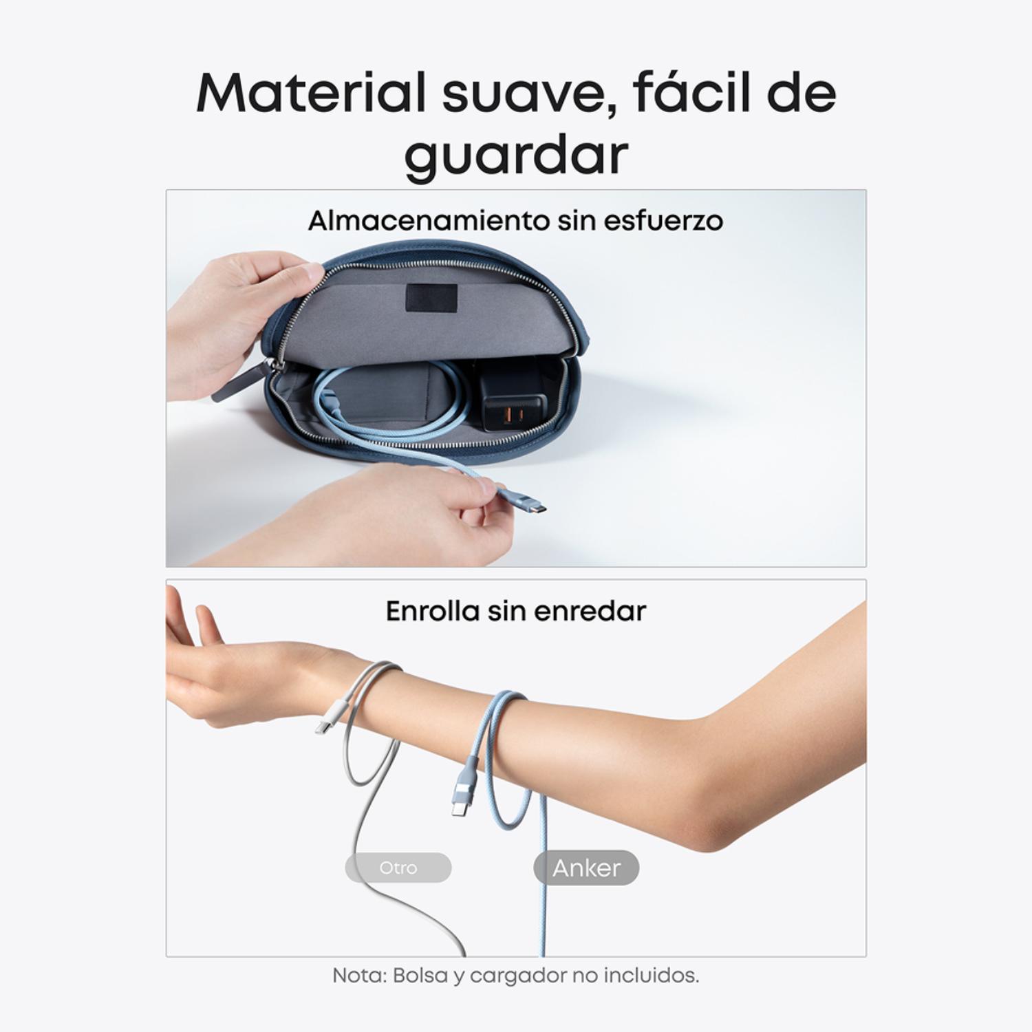 CABLE USB-C A USB-C ANKER CARGA RAPIDA 240W 1M AZUL - 3