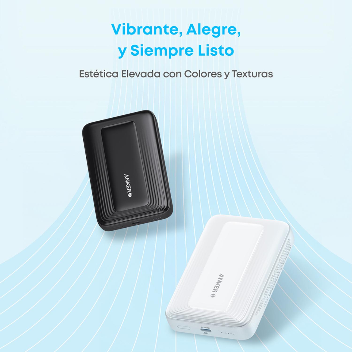 POWERBANK MAGNE TICA BATERIA EXTERNA MAGGO ANKER 10.000 MAH WIRELESS NEGRO - 4