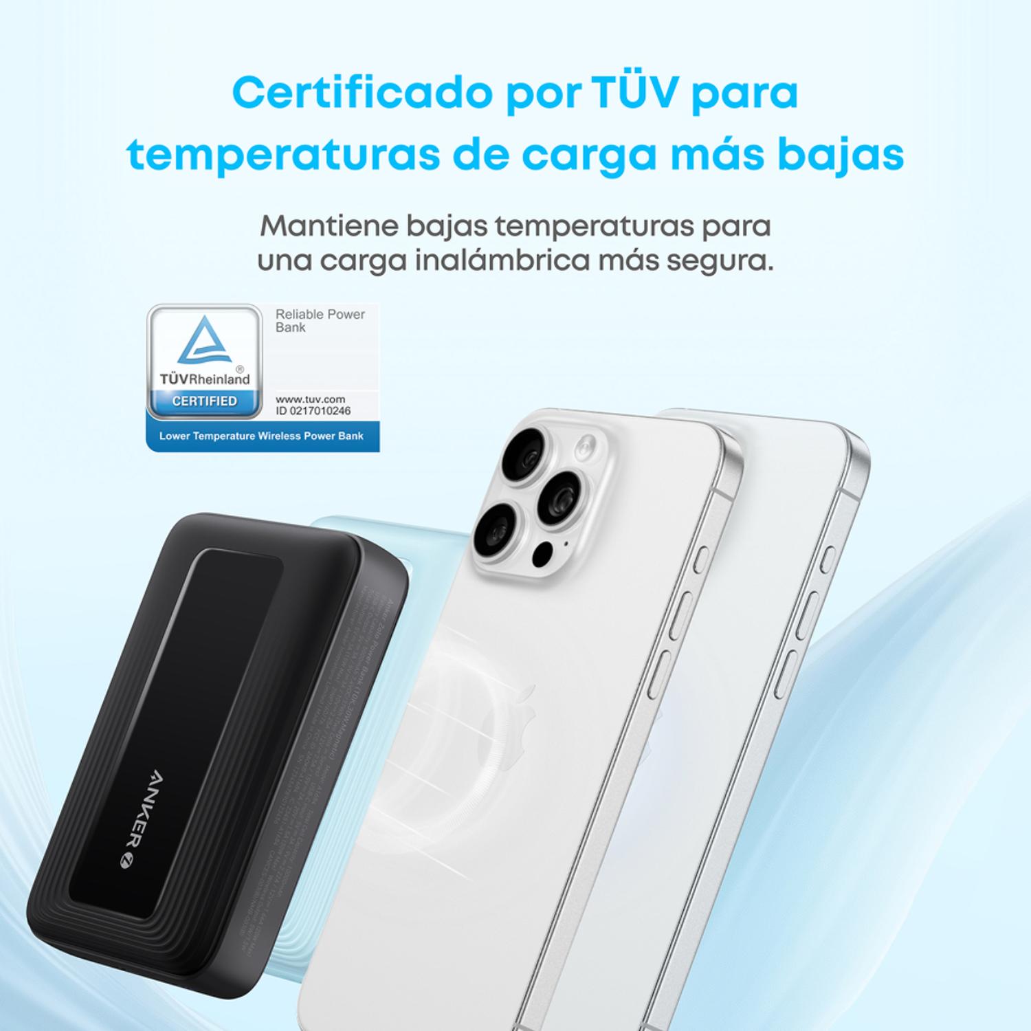 POWERBANK MAGNE TICA BATERIA EXTERNA MAGGO ANKER 10.000 MAH WIRELESS NEGRO - 5