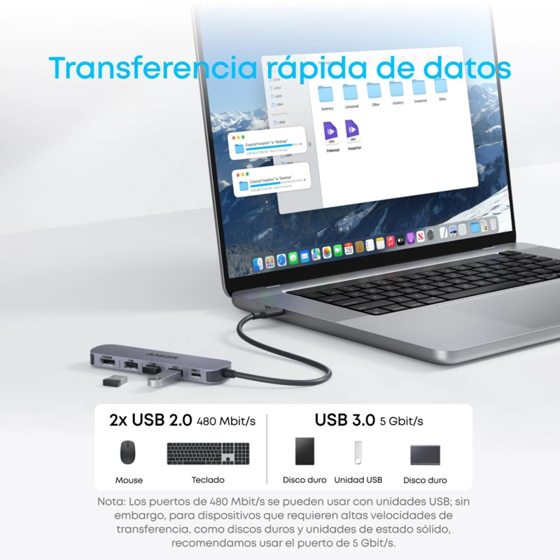 ANKER USB-C HUB 5-IN-1, 4K HDMI - 5