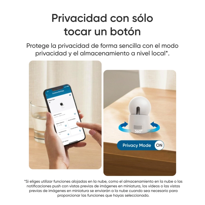 CAMARA DE SEGURIDAD INTERIOR 4K UHD 360° EUFY E30 - 6