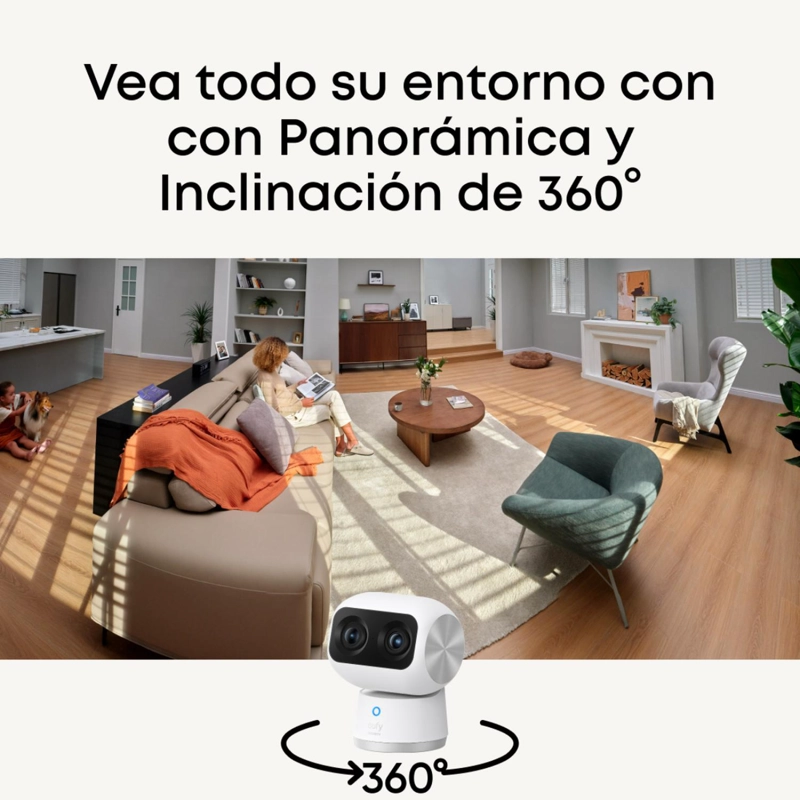 CAMARA DE SEGURIDAD INTERIOR 4K UHD 360° EUFY S350 - 5