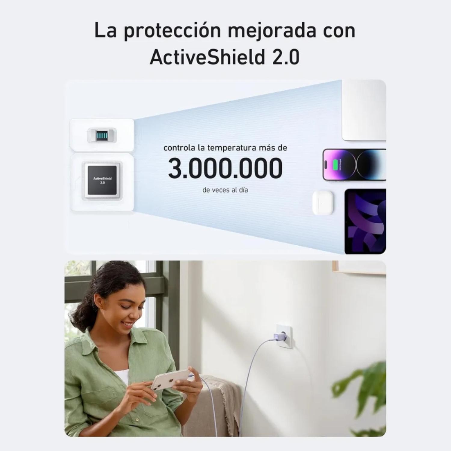 CARGADOR CARGA RAPIDA ANKER NANO 30W GAN PIQ 3.0 USB-C - 3