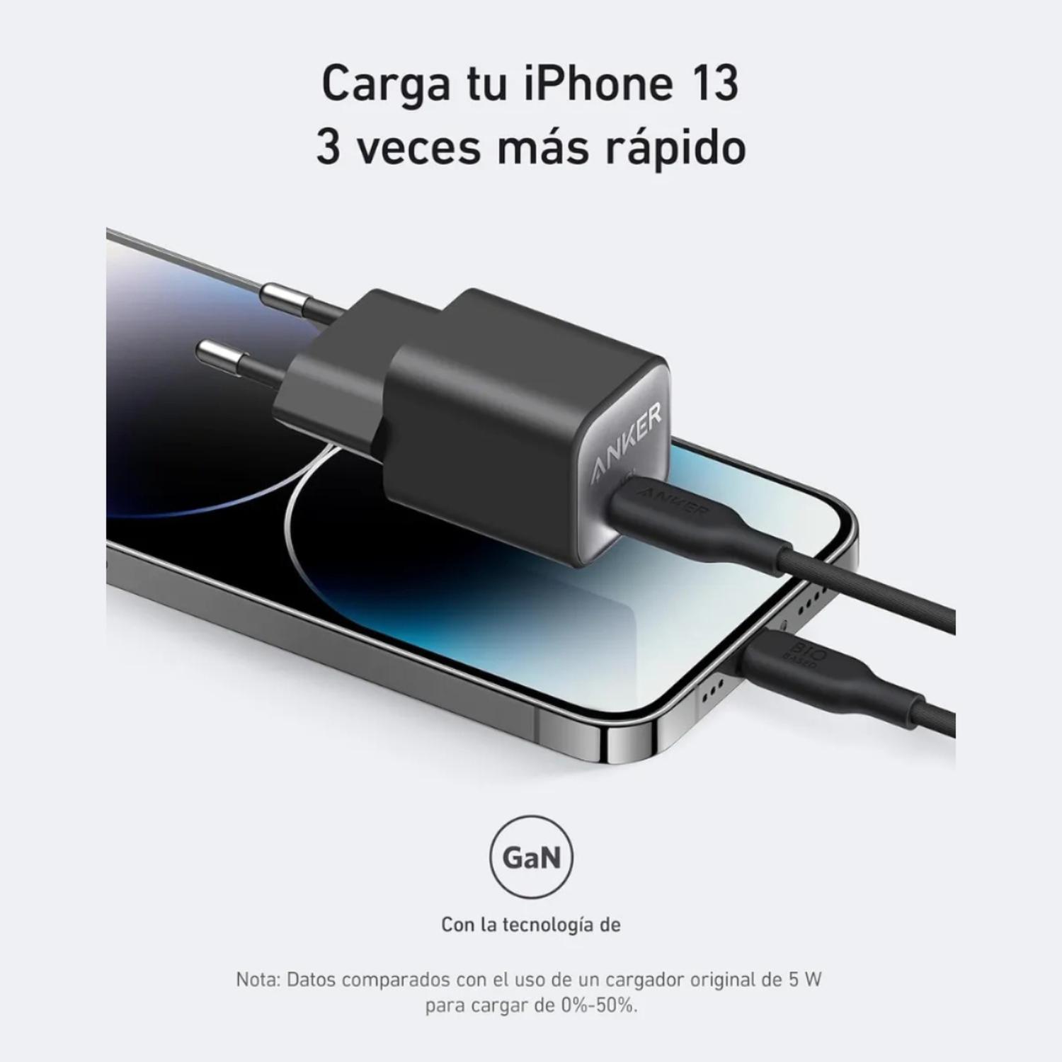 CARGADOR CARGA RAPIDA ANKER NANO 30W GAN PIQ 3.0 USB-C - 6