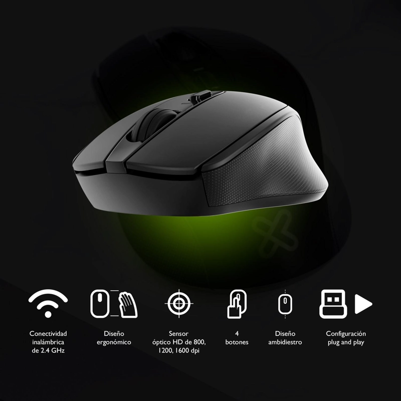 MOUSE INALAMBRICO KLIP XTREME EASYHAND KMW-410BK NEGRO - 5