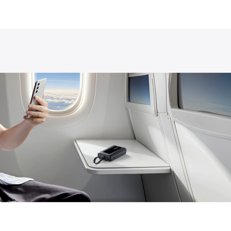 POWERBANK BATERIA EXTERNA ANKER 20.000 MAH CARGA RAPIDA 30W CABLE USB-C INTEGRADO NEGRO - 9