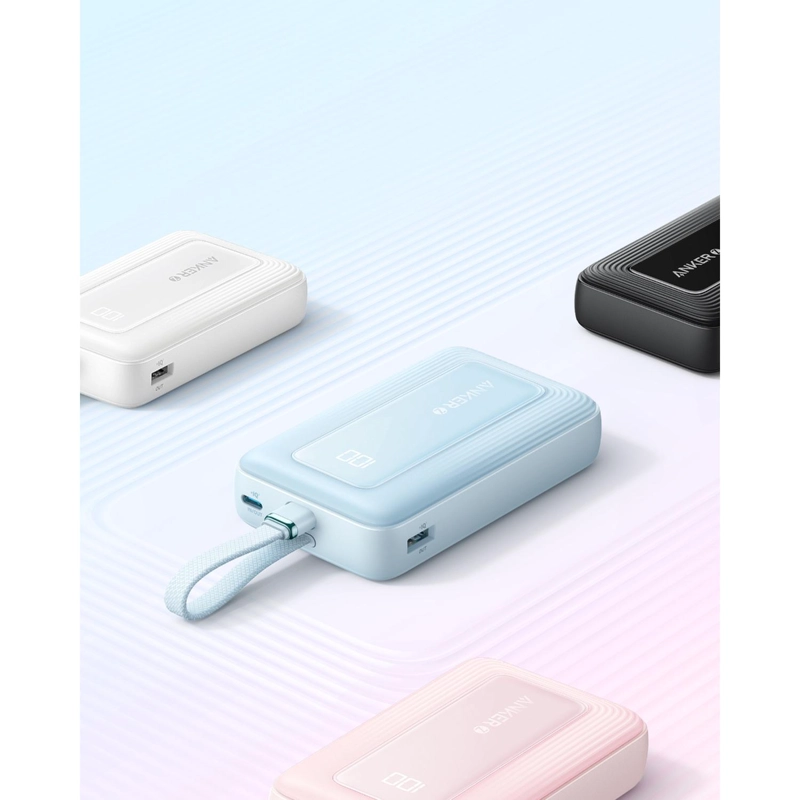 POWERBANK BATERIA EXTERNA ANKER 20.000 MAH CARGA RAPIDA 30W CABLE USB-C INTEGRADO BLANCO - 3