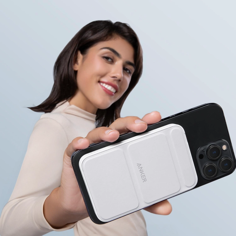 POWERBANK MAGNE TICA BATERIA EXTERNA MAGGO ANKER 5.000 MAH WIRELESS BLANCO - 3