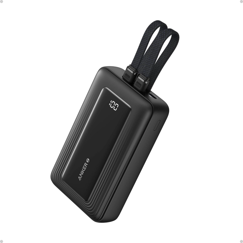 POWERBANK BATERIA EXTERNA ANKER 20.000 MAH CARGA RAPIDA 30W CABLE USB-C + LIGHNING INTEGRADO NEGRO - 1