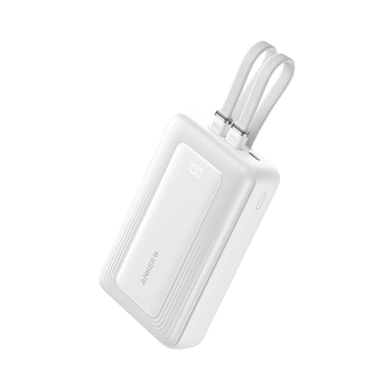POWERBANK BATERIA EXTERNA ANKER 20.000 MAH CARGA RAPIDA 30W CABLE USB-C + LIGHNING INTEGRADO BLANCO - 1