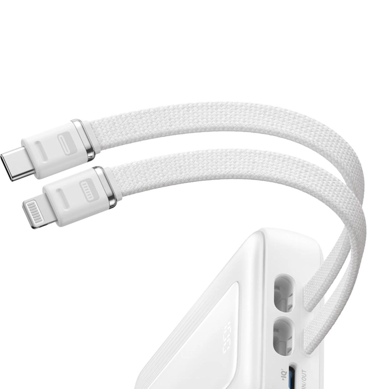 POWERBANK BATERIA EXTERNA ANKER 20.000 MAH CARGA RAPIDA 30W CABLE USB-C + LIGHNING INTEGRADO BLANCO - 2
