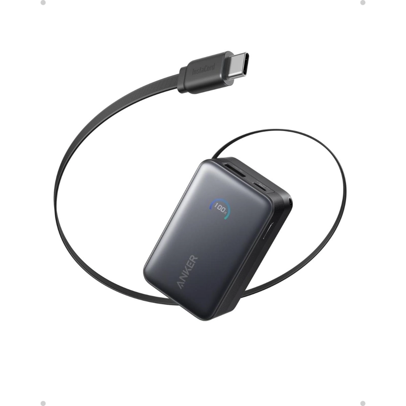 POWERBANK NANO BATERIA EXTERNA ANKER 10.000 MAH CARGA ULTRA RAPIDA 30W CABLE USB-C NEGRO - 1