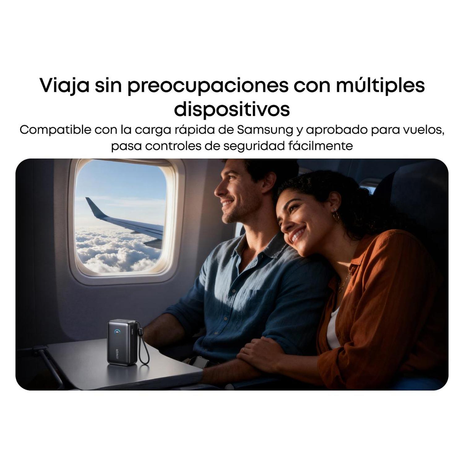 POWERBANK NANO BATERIA EXTERNA ANKER 10.000 MAH CARGA ULTRA RAPIDA 30W CABLE USB-C NEGRO - 7