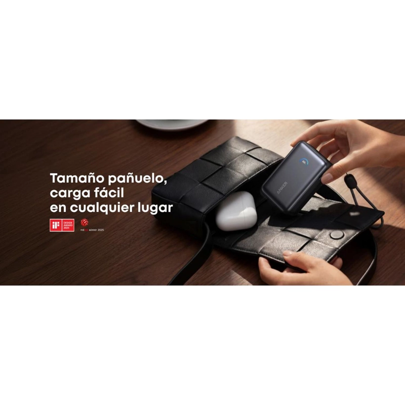 POWERBANK NANO BATERIA EXTERNA ANKER 10.000 MAH CARGA ULTRA RAPIDA 30W CABLE USB-C NEGRO - 8