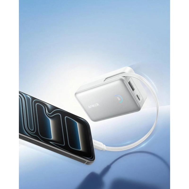 POWERBANK NANO BATERIA EXTERNA ANKER 10.000 MAH CARGA ULTRA RAPIDA 30W CABLE USB-C BLANCO - 5