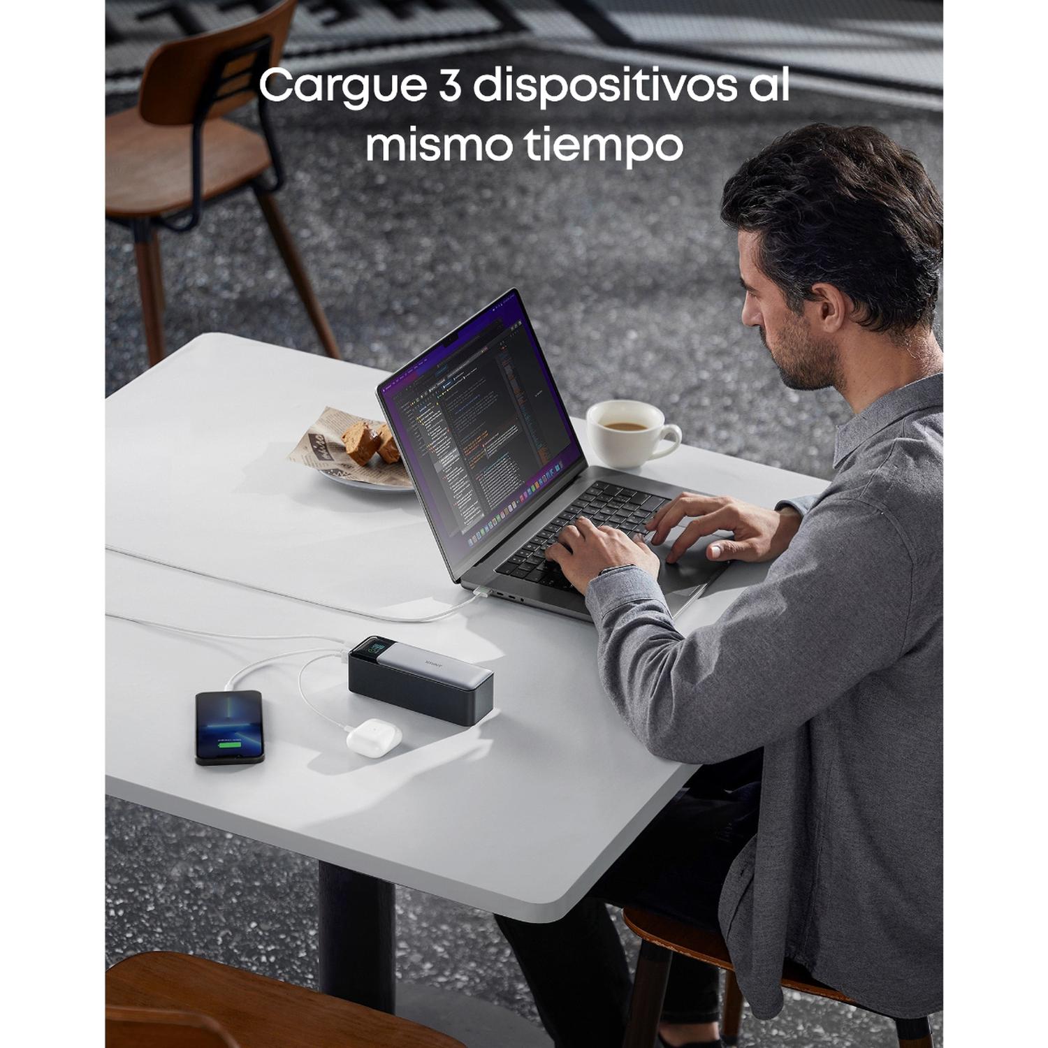 BATERIA EXTERNA LAPTOP ANKER 24.000 MAH CARGA ULTRA RAPIDA 140W NEGRO - 7