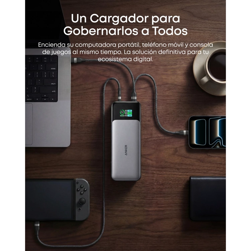 BATERIA EXTERNA LAPTOP ANKER 24.000 MAH CARGA ULTRA RAPIDA 140W NEGRO - 8