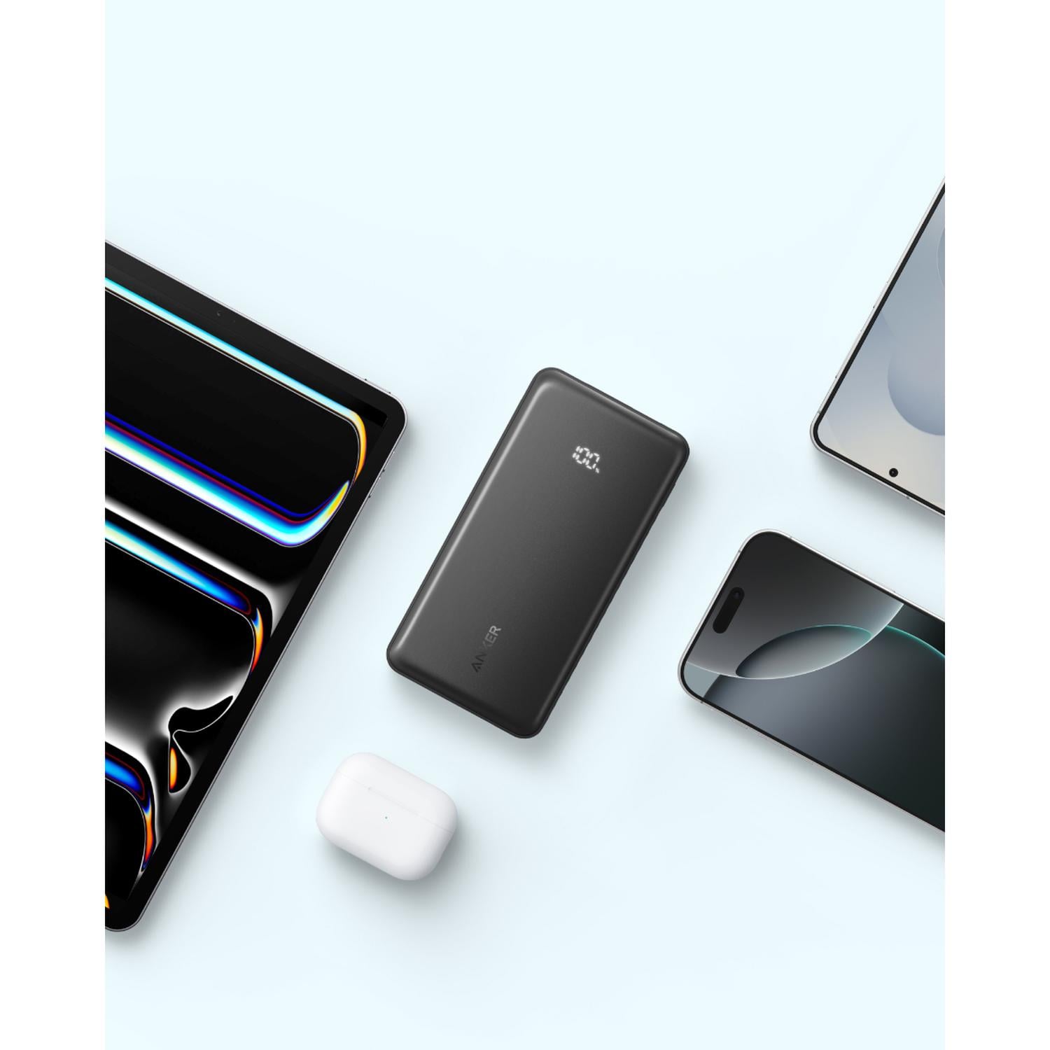 POWERBANK BATERIA EXTERNA ANKER 10.000 MAH 22,5W CABLE USB-C INTEGRADO NEGRO - 3