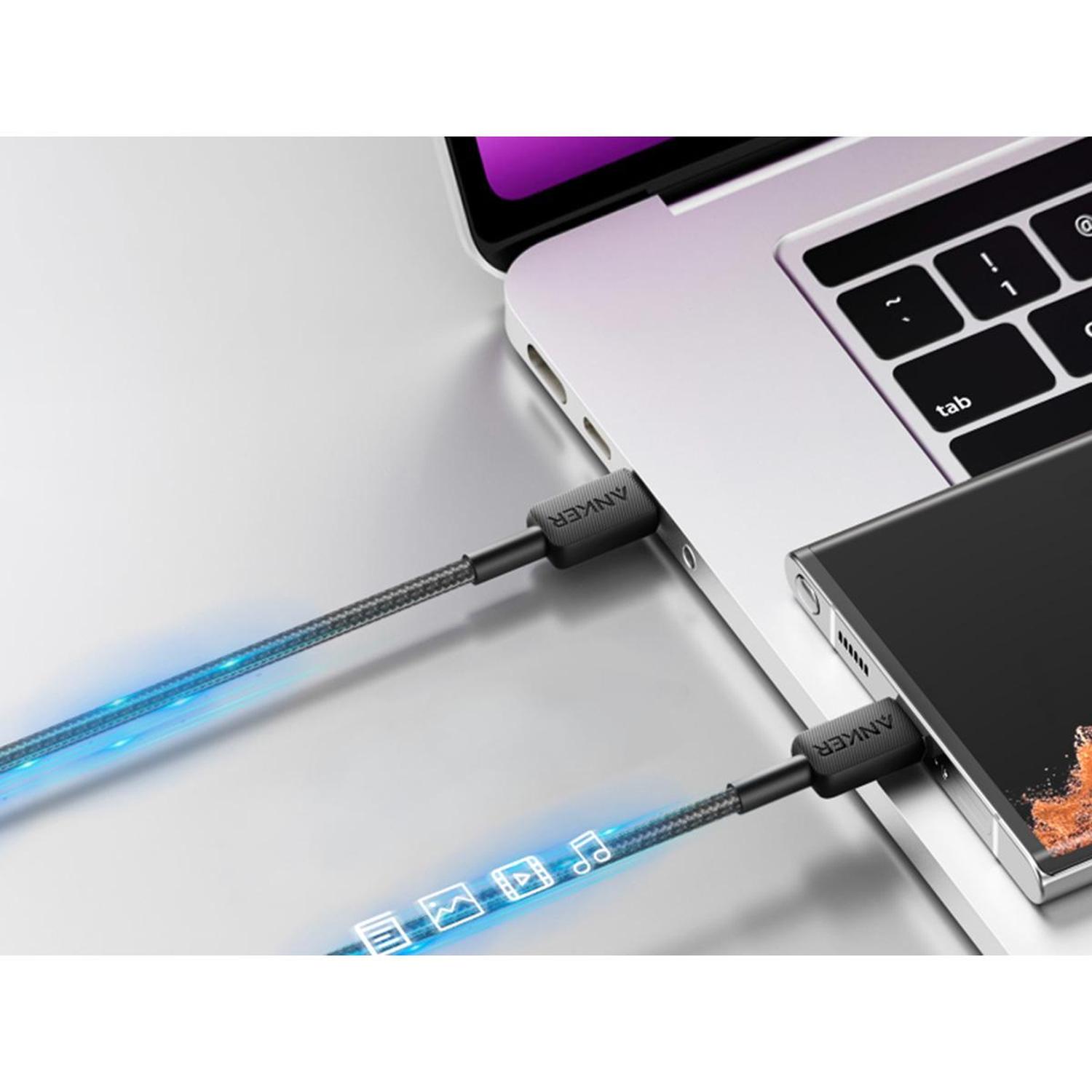 CABLE USB-C A USB-C ANKER CARGA RAPIDA 60W 1M TRENZ NEGRO - 3