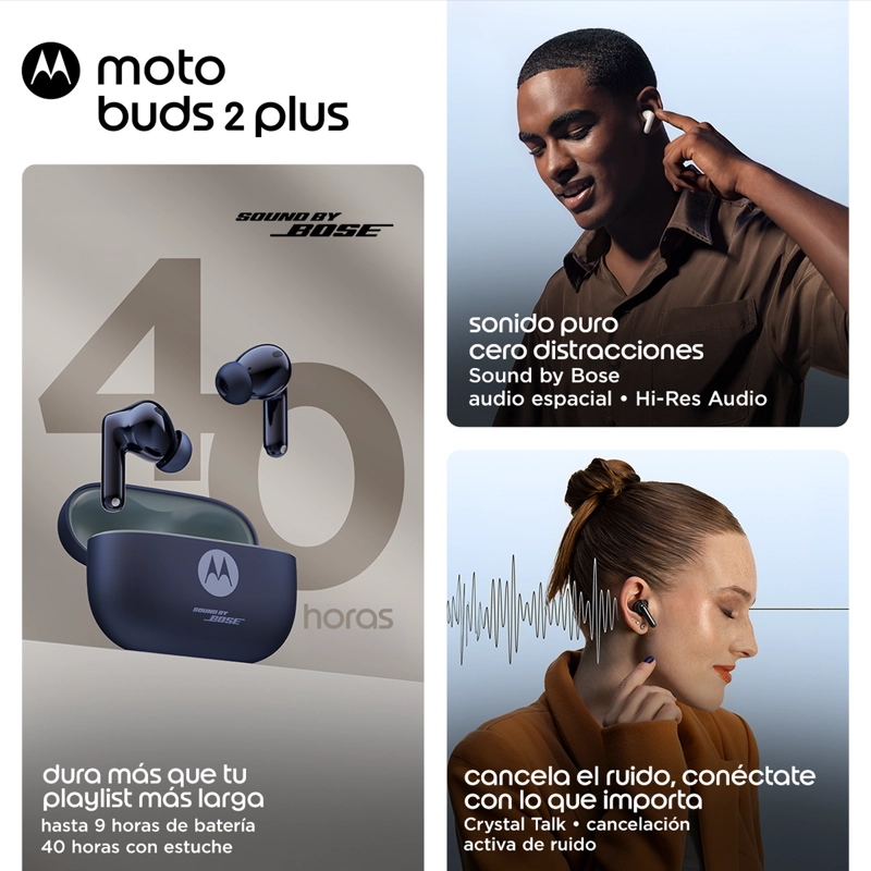 MOTO BUDS 2 PLUS BLANCO - 3