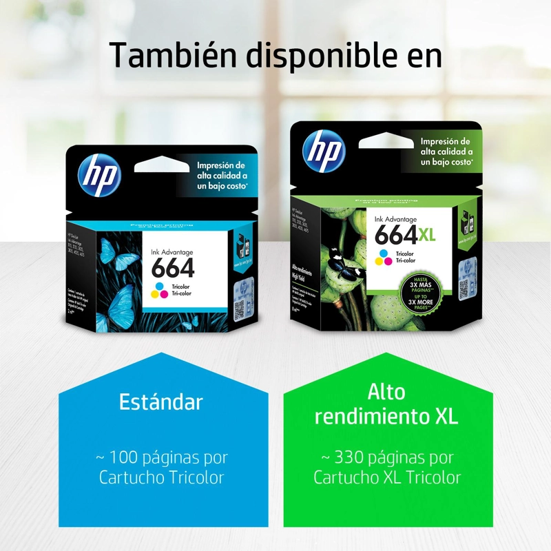 CARTUCHO DE TINTA HP 664 TRICOLOR - 4