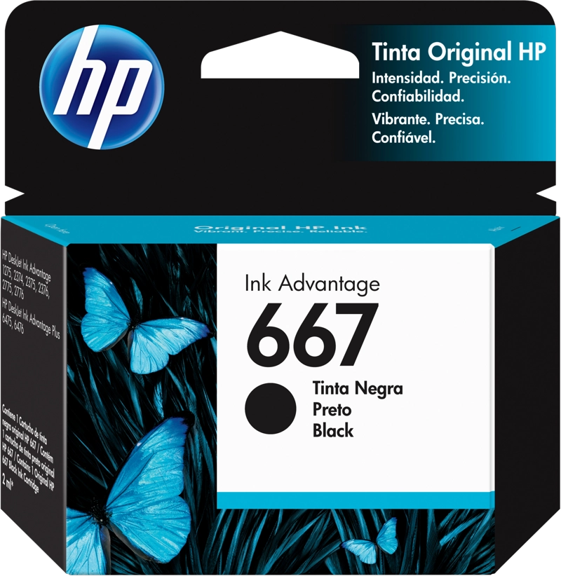 CARTUCHO DE TINTA HP 667 NEGRO - 1