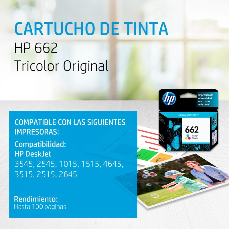 CARTUCHO DE TINTA HP 662 TRICOLOR - 2