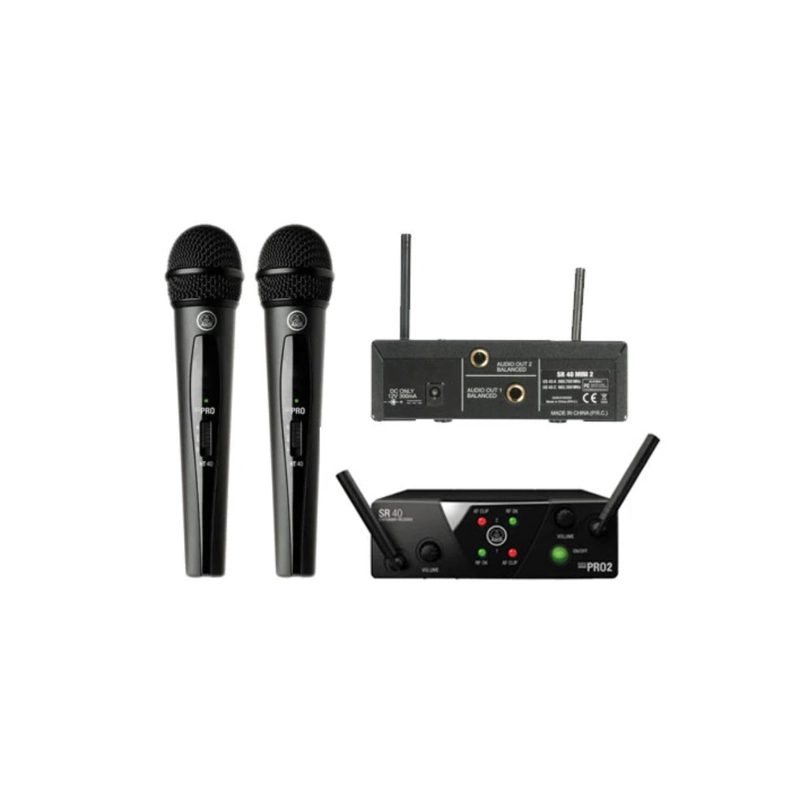 MICROFONO INALAMBRICO VOCAL DOBLE AKG WMS40 MINI BD US25A/C - 5
