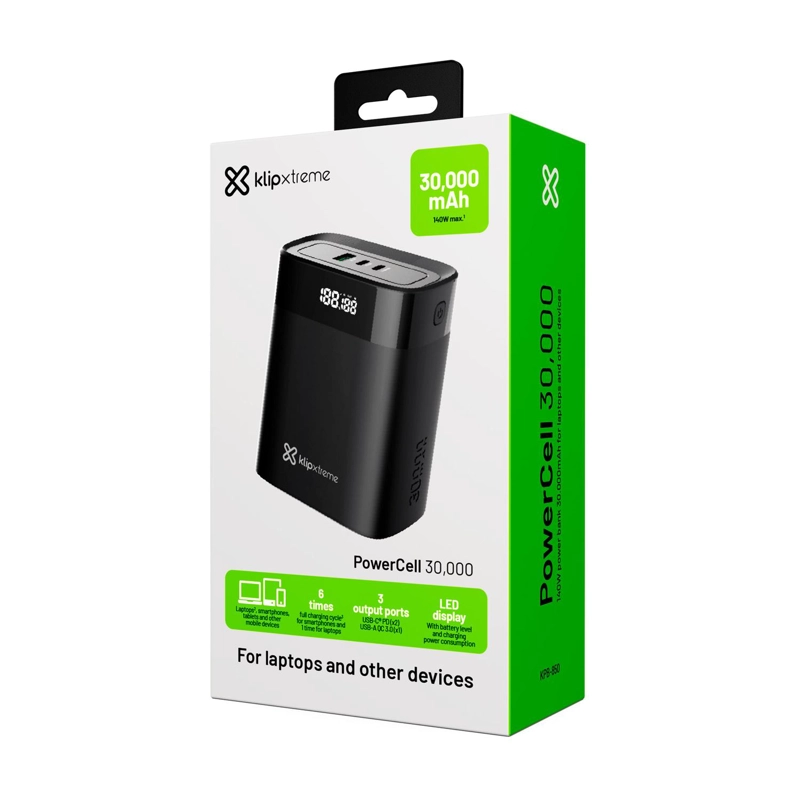 KLIP XTREME POWERBANK 30.000 MAH POWERCELL 140W - 5
