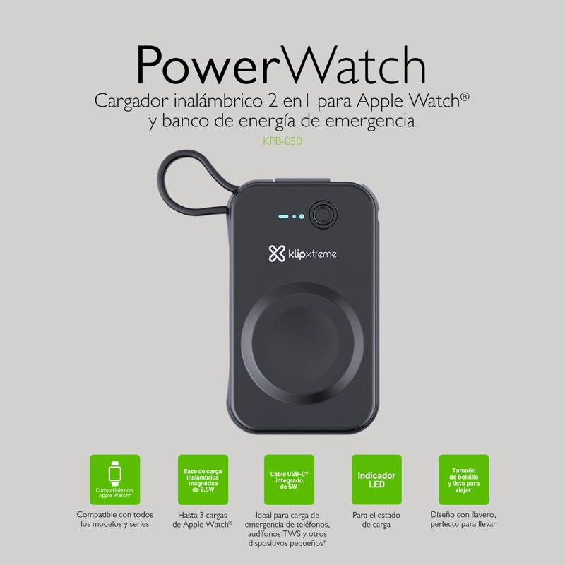 KLIP XTREME POWERBANK POWERWATCH 2.000 MAH KPB-050 - 8