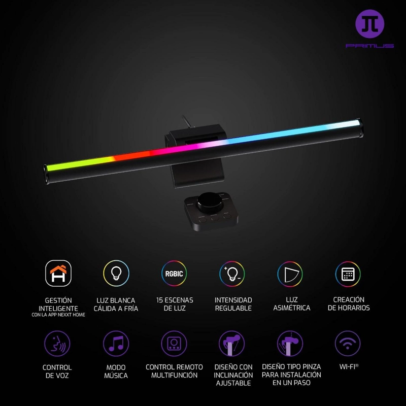 BARRA DE LUZ SMART WIFI RGB PARA MONITOR PRIMUS NIMBUS2L - 3