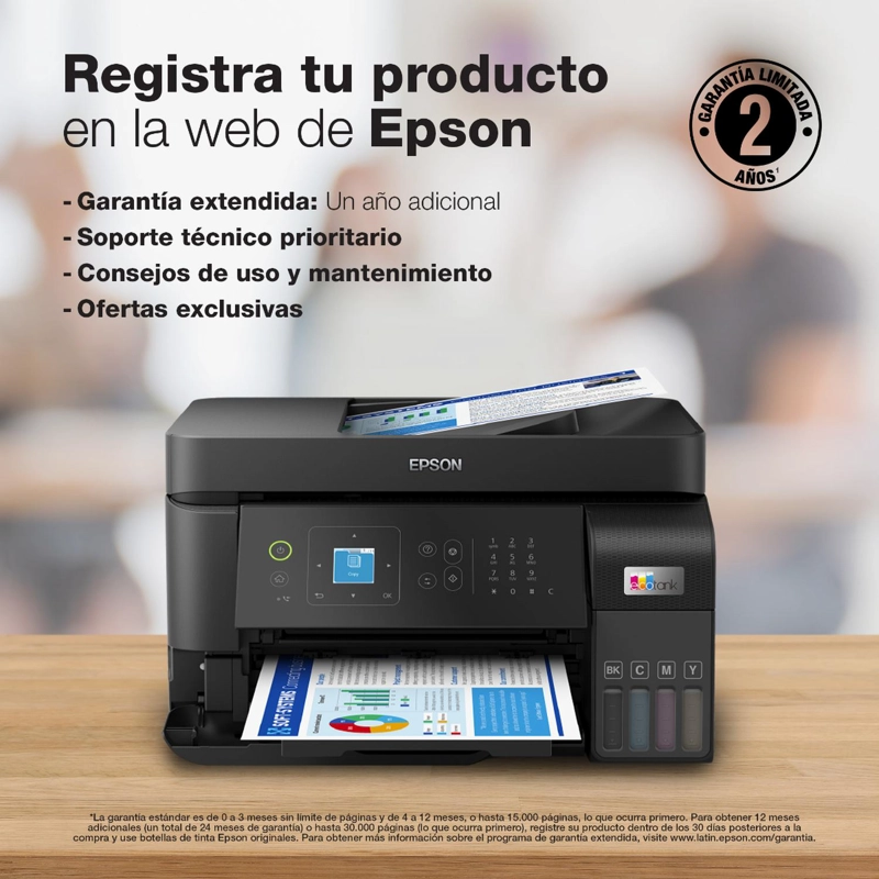 IMPRESORA EPSON MULTIFUNCIONAL 4 EN 1 ECOTANK L5590 WI-FI - 9