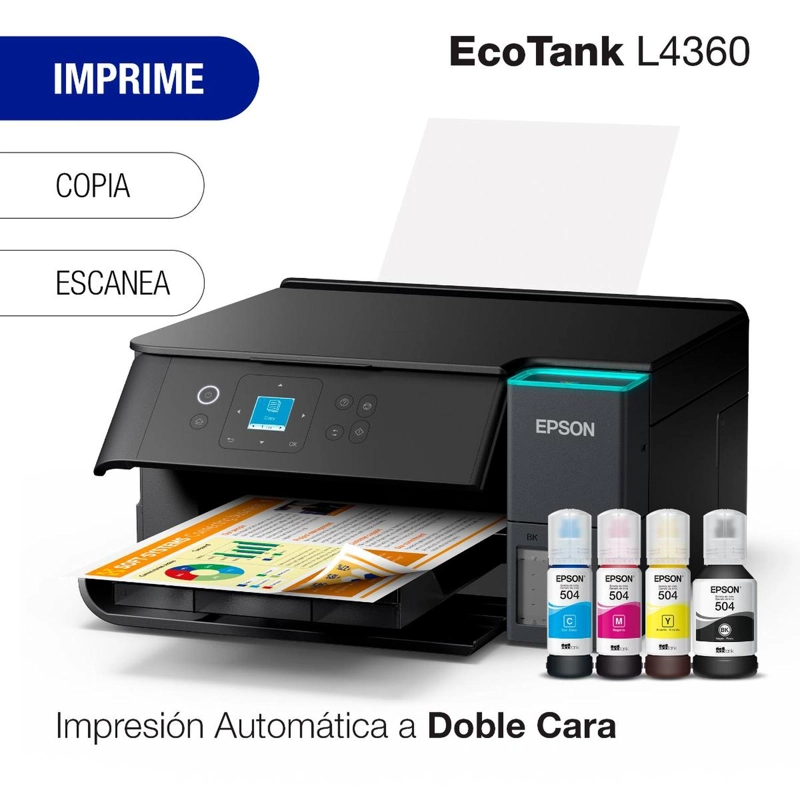 IMPRESORA EPSON MULTIFUNCION 3EN1 ECOTANK L4360 DUPLEX WIFI - 3