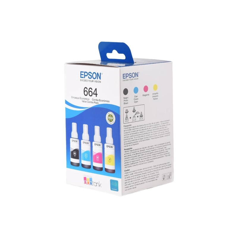 PACK 4 BOTELLAS TINTA EPSON T664 NEGRO/CYAN/MAGENTA/AMARILLA - 3