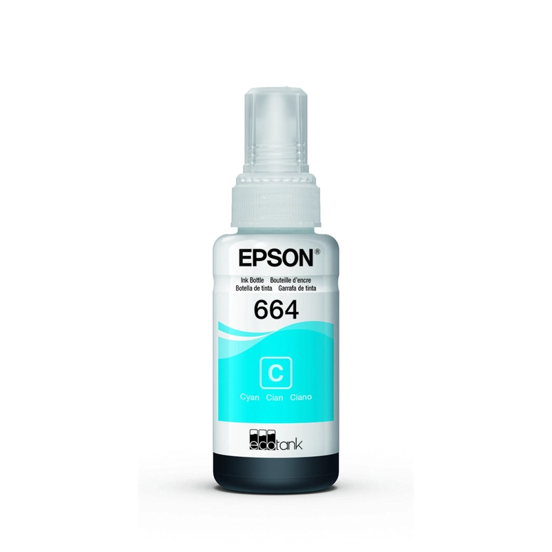 BOTELLA DE TINTA EPSON T664 CYAN - 1