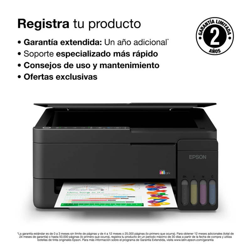 IMPRESORA EPSON ECOTANK WIFI L3350 NEGRO - 6