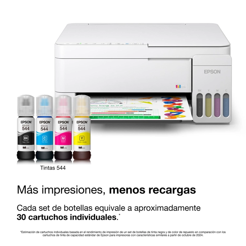 IMPRESORA EPSON ECOTANK WIFI L3352 BLANCO - 4