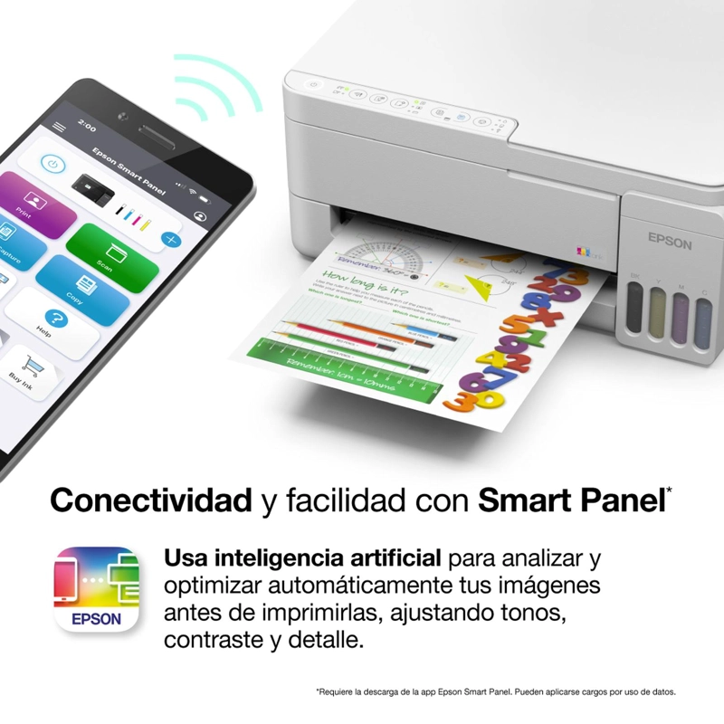IMPRESORA EPSON ECOTANK WIFI L3352 BLANCO - 5