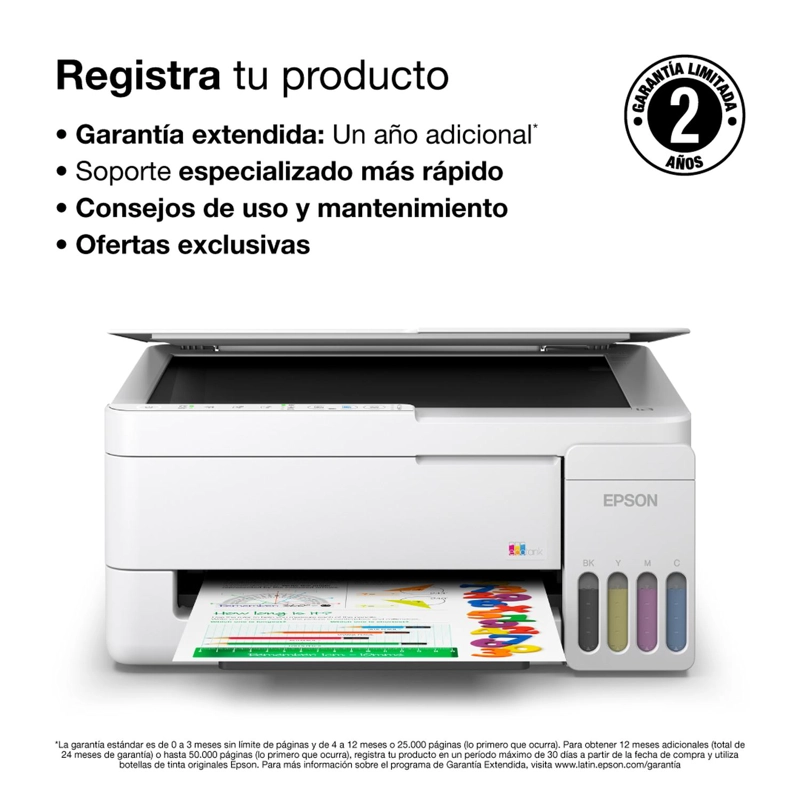IMPRESORA EPSON ECOTANK WIFI L3352 BLANCO - 7