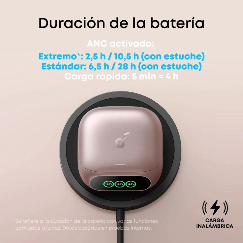 AUDIFONO TWS SOUNDCORE LIBERTY 5 PRO ROSA - 3