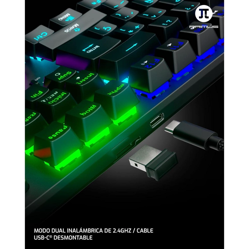 TECLADO GAMER MECANICO INALAMBRICO PRIMUS BALLISTA 92T PKS-094S - 5