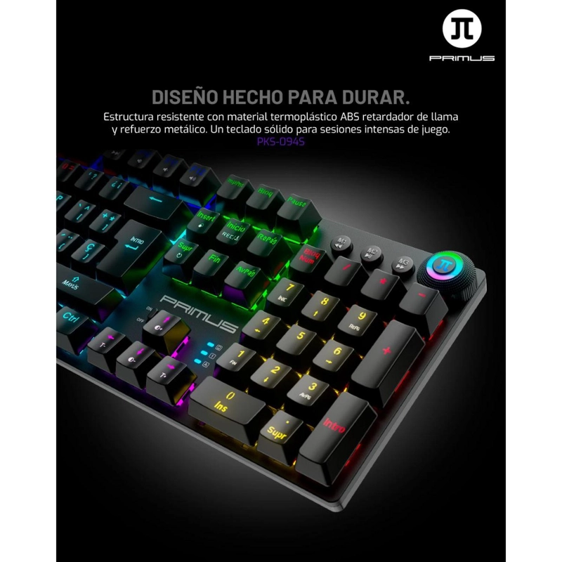 TECLADO GAMER MECANICO INALAMBRICO PRIMUS BALLISTA 92T PKS-094S - 9