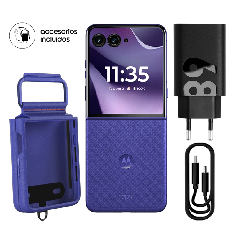 KIT MOTOROLA RAZR 70 ULTRA AZUL 16GB + 1TB + MOTO SOUND FLOW BEIGE - 3