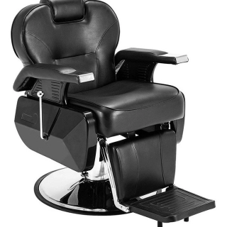 SILLON BARBERO NANOFORT MKZ-SILLONBARBE 1 CUERPO ACERO NEGRO PELUQUERIA ESTETICA RECLINABLE PRO - 1