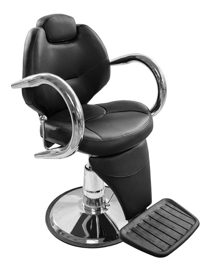 SILLON PELUQUERIA NANOFORT MKZ-BX2668B 1 CUERPO ACERO NEGRO RECLINABLE HIDRAULICO - 1
