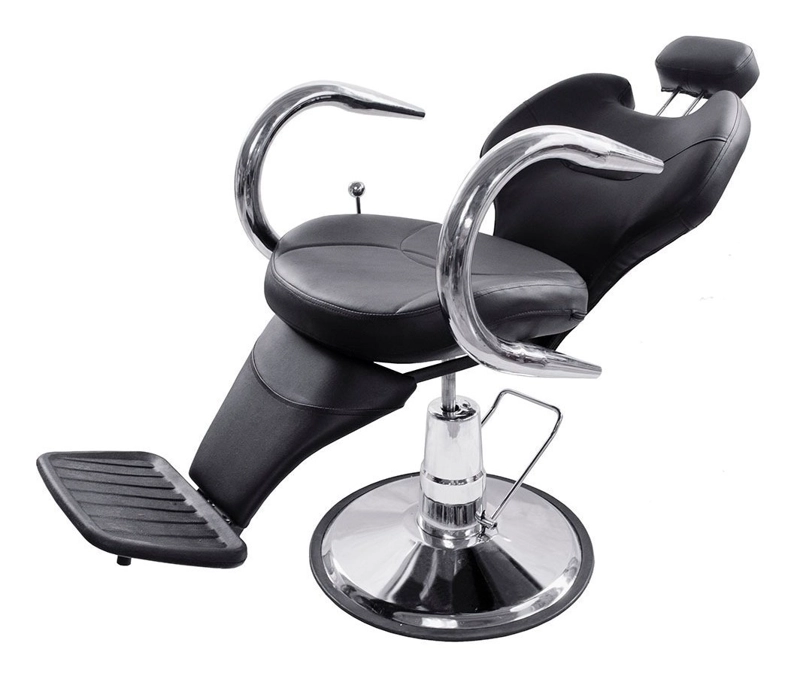 SILLON PELUQUERIA NANOFORT MKZ-BX2668B 1 CUERPO ACERO NEGRO RECLINABLE HIDRAULICO - 2